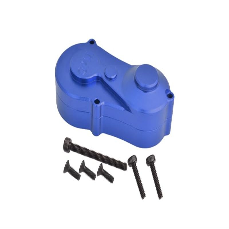 Aluminum 7075 Center Gear Box Housing Set with Covers for Losi 1/18 Mini LMT 4X4 Brushed Monster Truck RTR-LOS01026 Upgrades - Blue