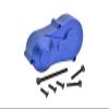 Aluminum 7075 Center Gear Box Housing Set with Covers for Losi 1/18 Mini LMT 4X4 Brushed Monster Truck RTR-LOS01026 Upgrades - Blue view 2