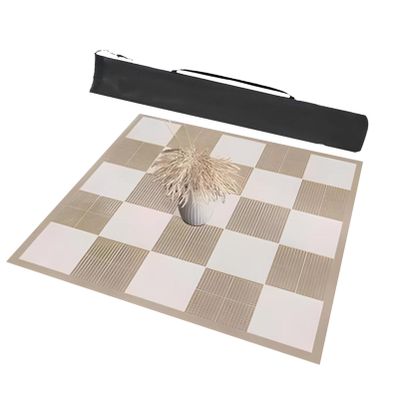Beige Mahjong Table Mat with Storage Bag, Anti Slip and Noise Reduction Polyester Fiber Playmat for Poker, Card, Mahjongg, Dominoes Games (Color : 8, Size : 35.4x35.4inch/90x90cm)
