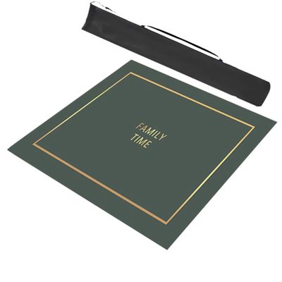 Modern&Minimalist Mahjong Mat with Storage Bag, Anti Slip and Noise Reduction Mahjong Table Mat for Mahjong Poker Cards (Color : Green, Size : 23.6x23.6inch/60x60cm)