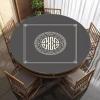 Round Mahjong Table Mat with Carrying Bag, Anti Slip Noise Reduction Mahjong Table Pad for Mahjong Poker Card Games (Color : Gray-2, Size : 27.6x27.6inch/70x70cm) view 2