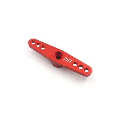 CRUMPS 42mm 37mm 28mm 25T M3 Aluminum RC Servo Arm Horn Single Arm/Dual Arm Compatible with Futaba Savox Xcore HL HSP HD Power RC Tools (Color : 42mm Red)