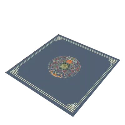 Mahjong Mat with Storage Bag, Anti Slip and Noise Reduction Mahjong Table Mat, Soft Durable Game Table Cover for Mahjong Poker Cards ( Color : Blue 2 , Size : 35.4x35.4inch/90x90cm )