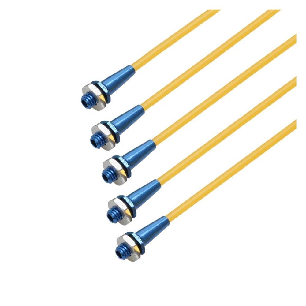 CRUMPS 5PCS RC Boat Car Model Colorful Aluminum Alloy Antenna Seat Assembly Tube Sleeve with Cap+Mount Kit L320mm for DIY Accessories (Color : Blue and Yellow)