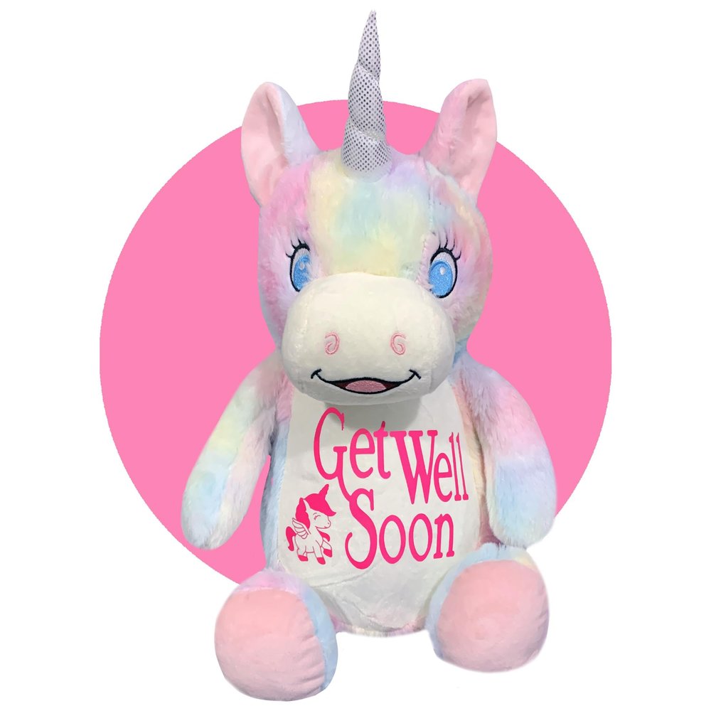 18.5" Tall Personalized Get Well Soon Unicorns - 2 Different Versions - Get Well Soon Plushies - Surgery Recover Gift for Kids - Get Well Soon Plush Toy - Personalized Get Well Gifts by Kikilishop