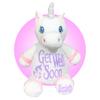 18.5" Tall Personalized Get Well Soon Unicorns - 2 Different Versions - Get Well Soon Plushies - Surgery Recover Gift for Kids - Get Well Soon Plush Toy - Personalized Get Well Gifts by Kikilishop view 3