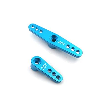CRUMPS 42mm 37mm 28mm 25T M3 Aluminum RC Servo Arm Horn Single Arm/Dual Arm Compatible with Futaba Savox Xcore HL HSP HD Power RC Tools (Color : 28 42mm Sky Blue)