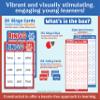 Bright Seed Sight Words Bingo Game for Kindergarten, Learn to Read Sight Word Cards, Word Games for Kids Ages 4-8, Bingo Sight Words Level 3&4, Laminated for Easy Clean view 2