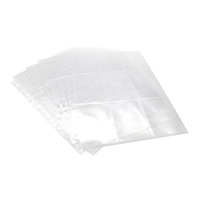 Abaodam 20pcs Trading Cards Sleeves Binder Pages Stamps Stickers TCG Storage Double-Sided Design