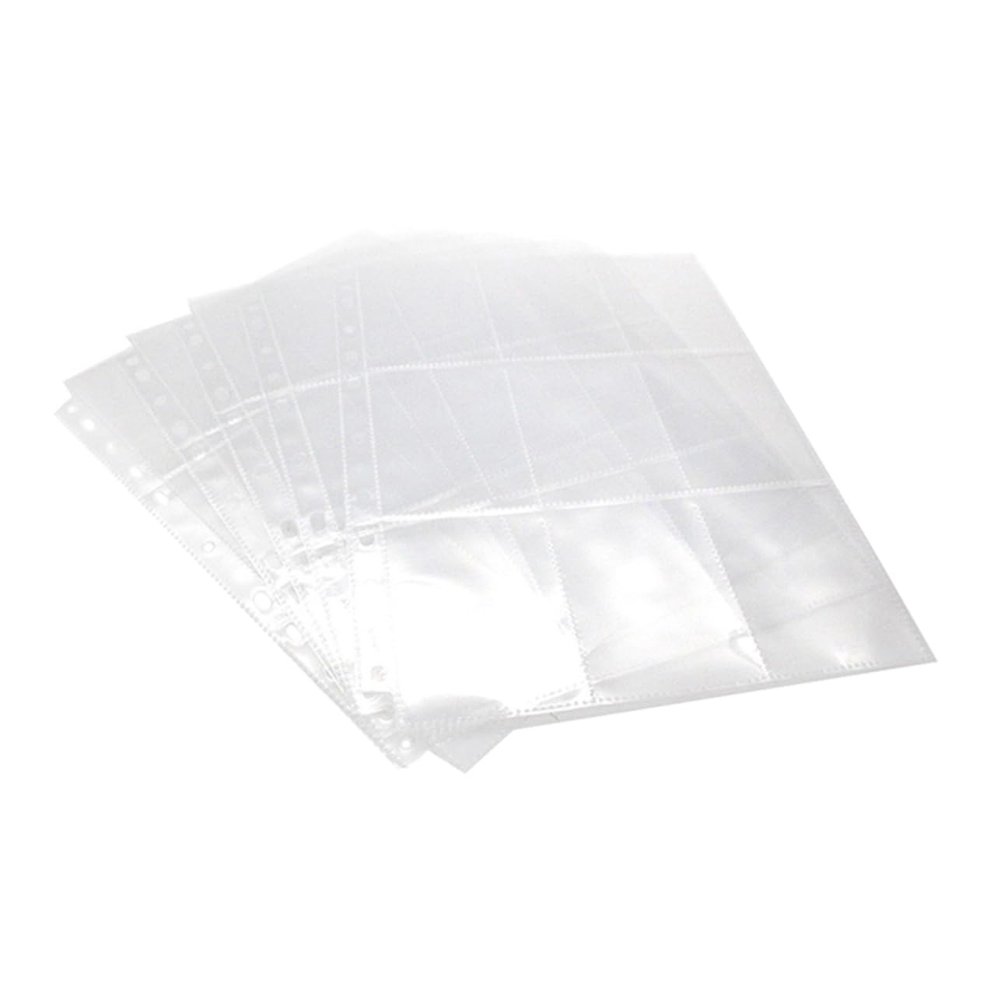 Abaodam 20pcs Trading Cards Sleeves Binder Pages Stamps Stickers TCG Storage Double-Sided Design