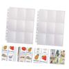 Abaodam 20pcs Trading Cards Sleeves Binder Pages Stamps Stickers TCG Storage Double-Sided Design view 3