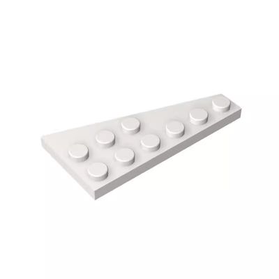 Gobricks GDS-551 54384 Wedge Plate 6x3 Left, White, 50 pcs Brick Parts