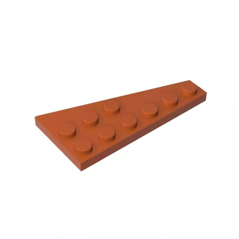 BrickBuddy Gobricks GDS-551 54384 Wedge Plate 6x3 Left, Dark Orange, 50 pcs