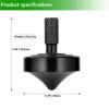 CHEETOP Stainless Steel Spinning Top, Precision Mini Desktop Gyroscope, Kill Time Reduce Stress ADHD Toys, Perfect Balance Gyro (3PCS Black+Silver+Iridescent Style 3) view 2
