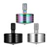 CHEETOP Stainless Steel Spinning Top, Precision Mini Desktop Gyroscope, Kill Time Reduce Stress ADHD Toys, Perfect Balance Gyro (3PCS Black+Silver+Iridescent Style 4) view 1