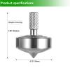 CHEETOP Stainless Steel Spinning Top, Precision Mini Desktop Gyroscope, Kill Time Reduce Stress ADHD Toys, Perfect Balance Gyro (3PCS Black+Silver+Iridescent Style 2) view 2