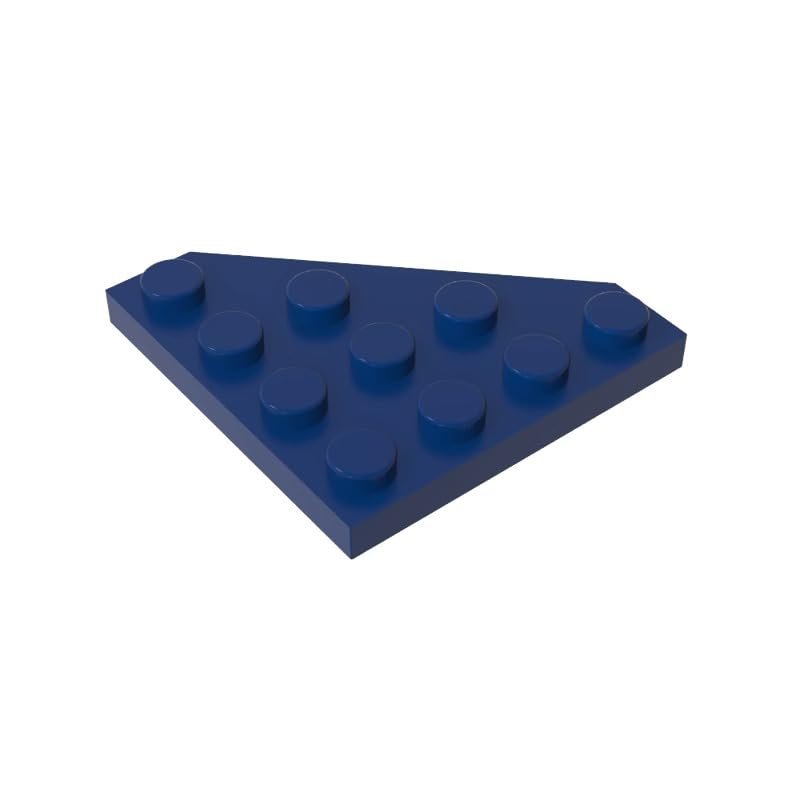 Gobricks GDS-554 30503 Wedge Plate 4x4 Cut Corner, Dark Blue, 50 pcs