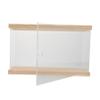 Abaodam Acrylic Display Box Transparent Doll Model Storage Case for Figurines with Push-Pull Door for Home Office Collectibles Display view 1