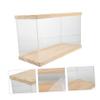 Abaodam Acrylic Display Box Transparent Doll Model Storage Case for Figurines with Push-Pull Door for Home Office Collectibles Display view 3