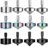 CHEETOP12PCS Stainless Steel Spinning Top, Precision Mini Desktop Gyroscope, Kill Time Reduce Stress ADHD Toys, Perfect Balance Gyro (12PCS Black+Silver+Iridescent, Style 1+2+3+4) view 1