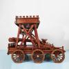 Chinese style ancient siege vehicle model Wooden Tabletop Game Toy Retro Adult Birthday Gift view 2