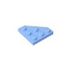 Gobricks GDS-556 2450 Wedge Plate 3x3 Cut Corner, Bright Light Blue, 50 pcs view 1