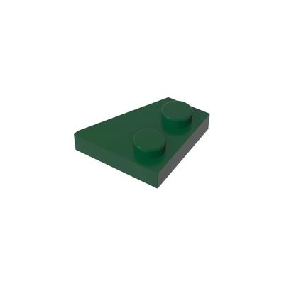 Gobricks GDS-559 24299 Wedge Plate 2x2 Left, Dark Green, 50 pcs Brick Parts