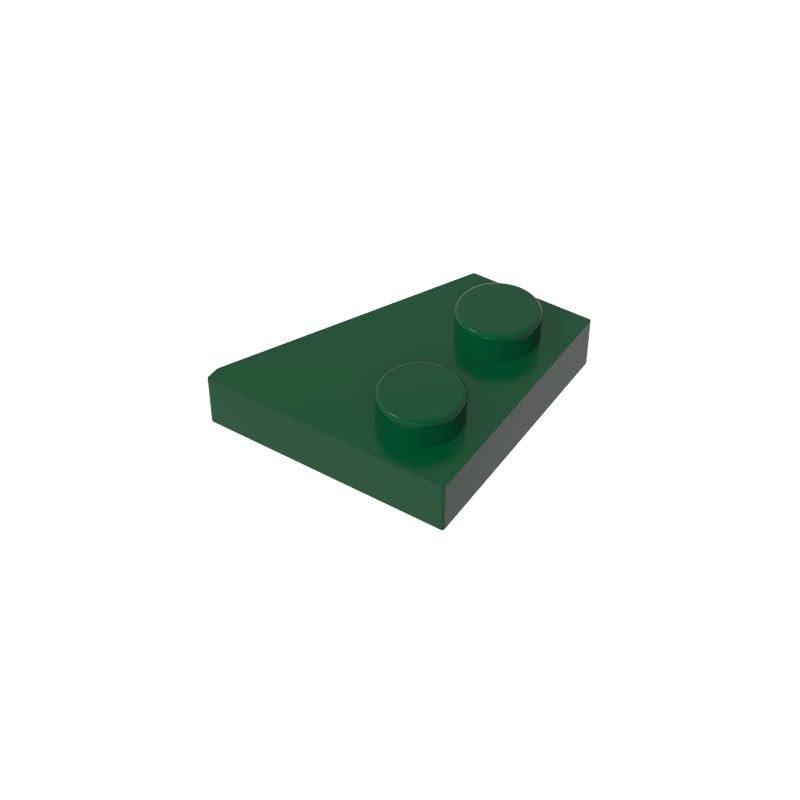 Gobricks GDS-559 24299 Wedge Plate 2x2 Left, Dark Green, 50 pcs Brick Parts