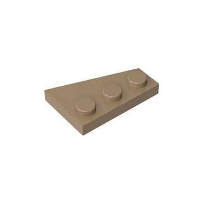 Gobricks GDS-546 Wedge Plate 3x2 Left 50PCS Compatible with 43723 DIY Parts and MOC Components for Major Brick Brands Color?Dark Tan 138