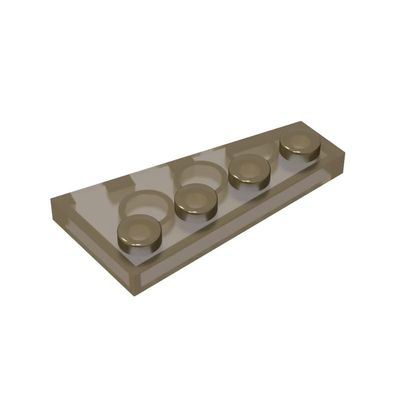 BrickBuddy Gobricks GDS-548 41770 Wedge Plate 4x2 Left, Trans Black, 50 pcs
