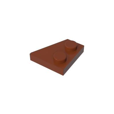 Gobricks GDS-559 24299 Wedge Plate 2x2 Left, Reddish Brown, 50 pcs