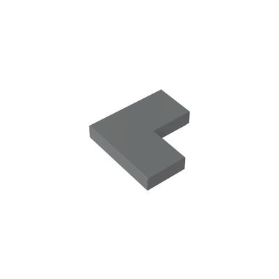 BrickBuddy Gobricks GDS-567 14719 Tile 2x2 Corner, Dark Bluish Gray, 50 pcs