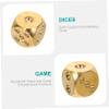Abaodam Copper Craft Solid Dice Small Game Dice Prop for Home Entertainment Sturdy and Safe Design for Family Gatherings and Parties Quality Copper Material view 4