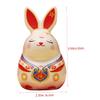 Abaodam Decorative Rabbit Piggy Bank for Coins Fortunate Bunny Money Bank Handmade Ceramic Saving Pot view 2