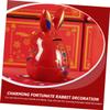 Abaodam Ceramic Fortunate Piggy Bank Cute Desktop Figurine for Savings Decor Lightweight and Practical Shaped Sculpture view 2