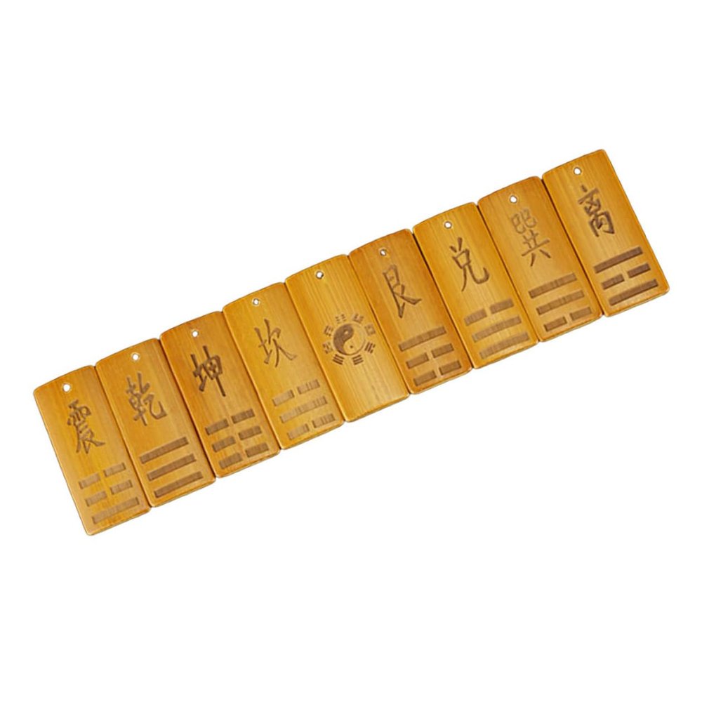 Abaodam 9pcs Bagua Divination Cards Taoist Supplies Dowsing Board for Feng Shui Home Decorative Cards