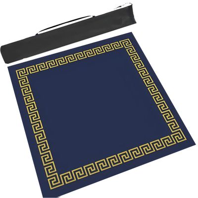 MOOFUT Chinese Minimalist Mahjong Mat with Storage Bag, Anti Slip Noise Reduction Poker Game Table Cover and Mahjong Table Mat (Color : Blue, Size : 23.6x23.6inch/60x60cm)