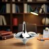 Silver Accurate Spinning Top,Portable Precision Metal Spinner Top Premium Exquisite Perfect Balance Desktop Gyro Vintage Totem Zinc Alloy Prop Spinning Top Desk Ornament Prop,Activity Centers view 4