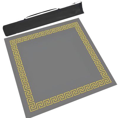 Chinese Minimalist Mahjong Mat with Storage Bag, Anti Slip Noise Reduction Poker Game Table Cover and Mahjong Table Mat (Color : Gray, Size : 31.5x31.5inch/80x80cm)
