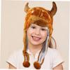 Abaodam 1pc Plush Cow Hat Soft Comfortable Animal Hat for Parties Carnival Masquerade view 2