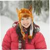 Abaodam 1pc Plush Cow Hat Soft Comfortable Animal Hat for Parties Carnival Masquerade view 3