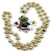 Alligator Jester Music Mardi Gras Bead Necklace Fleur de Lis New Orleans Parade view 1