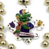 Alligator Jester Music Mardi Gras Bead Necklace Fleur de Lis New Orleans Parade view 2