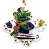 Alligator Jester Music Mardi Gras Bead Necklace Fleur de Lis New Orleans Parade view 3