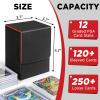CollectHall PSA Graded Card Case, PU Leather Graded Card Organizer Box, BGS Graded Card Storage Case view 2