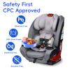 SSPONT [2 Packs] Kids Car Seat Tray, Travel Tray with Cup Holder for Toddler, Kids Car Seat Food Snack Organizer for Road Trip, Stroller snack tray travel must haves - Blue+Pink view 2