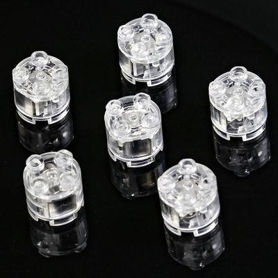 ASTEM Green Light-Up-Bricks Accessories Kits, 2x2 Classic Transparent LED Light Brick Pack, 6PCS Parts Building-Blocks Set Toys