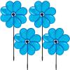4PCS Flower Wind Spinner Sparkly Lawn Pinwheel 11.8 inch Blue Garden Windmill for Garden, Party, Outdoor, Yard Decor view 1
