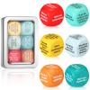 Simgoing 6 Pcs Conversation Cube Ice Breaking Supplies Table Talk Topic Cube Social Emotional Learning Activities Wood Conversation Starter Dice with Tin Box for Kid Counselor Therapist view 1