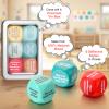 Simgoing 6 Pcs Conversation Cube Ice Breaking Supplies Table Talk Topic Cube Social Emotional Learning Activities Wood Conversation Starter Dice with Tin Box for Kid Counselor Therapist view 2
